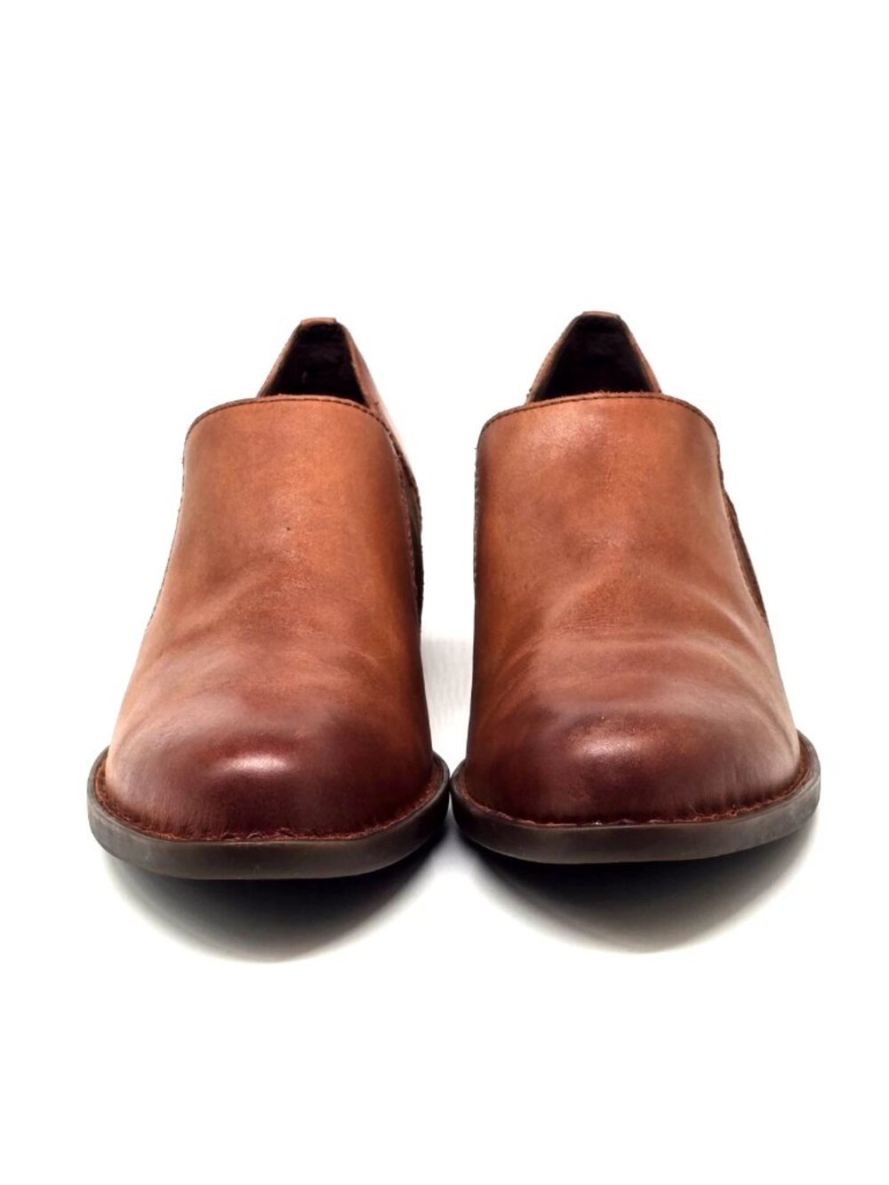 Born Kade Brown Leather Slip-on Shootie Boots Women's Size 10M - Picture 4 of 12
